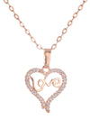 Love Letter Design Heart Charm Necklace