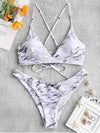 Women’s Adjustable Cross Swimsuit Two Piece Bikini Set