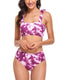 Women Tie Dye Bikini High Waisted Adjustable Strap Two Piece Swimsuit Set Cute Swimwear Bathing Suit