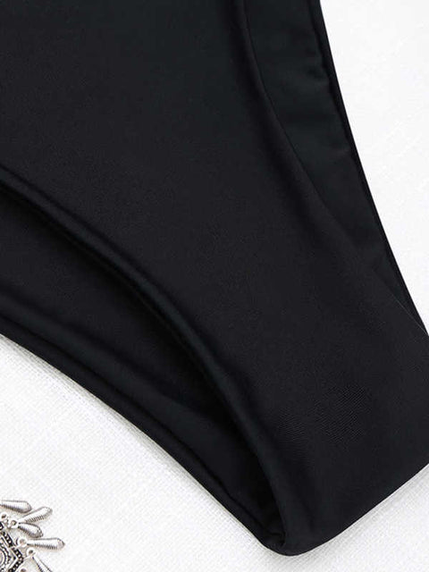 Women Tube Swimwear Suit Bandeau Bikini Set High Waisted Swimsuit
