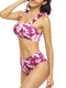 Women Tie Dye Bikini High Waisted Adjustable Strap Two Piece Swimsuit Set Cute Swimwear Bathing Suit