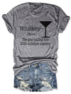 Women Causal T Shirt Liquor Letter Print Tee