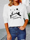 Womens  Long Sleeve Top Christmas Tee Shirt