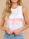 Women Tie Dye T shirt Causal Tank Tops