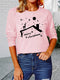 Womens  Long Sleeve Top Christmas Tee Shirt