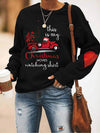 Womens  Christmas Tree Graphic Sweatshirt Pullover