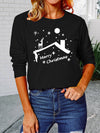 Womens  Long Sleeve Top Christmas Tee Shirt