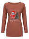 Women Christmas Long Sleeve Tee Blouse