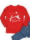 Womens  Long Sleeve Top Christmas Tee Shirt