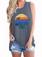 Women Good Vibes Tee  Rainbow Graphic Tank Top