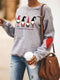 Womens  Christmas  Graphic Sweatshirt Pullovers