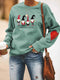 Womens  Christmas  Graphic Sweatshirt Pullovers