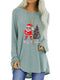 Women Christmas Long Sleeve Tee Blouse