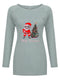 Women Christmas Long Sleeve Tee Blouse