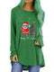 Women Christmas Long Sleeve Tee Blouse