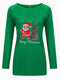 Women Christmas Long Sleeve Tee Blouse