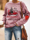 Womens  Christmas Tree Graphic Sweatshirt Pullover